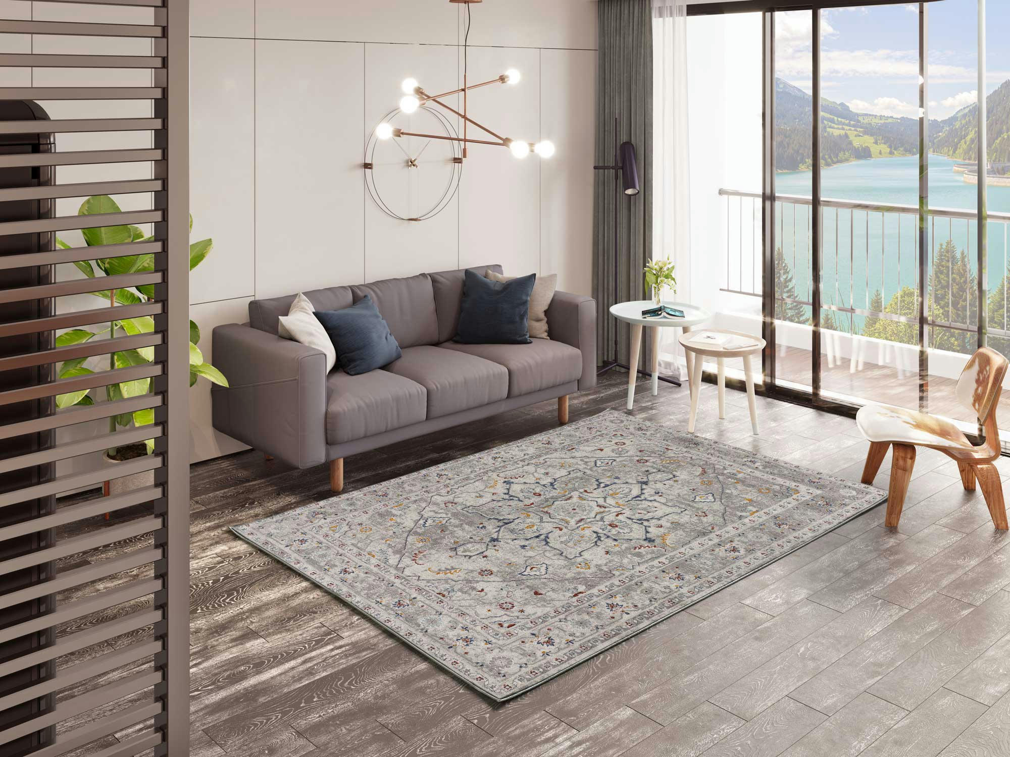 PIXIE - Tapis ethnique vintage multicolore, 200X300 cm