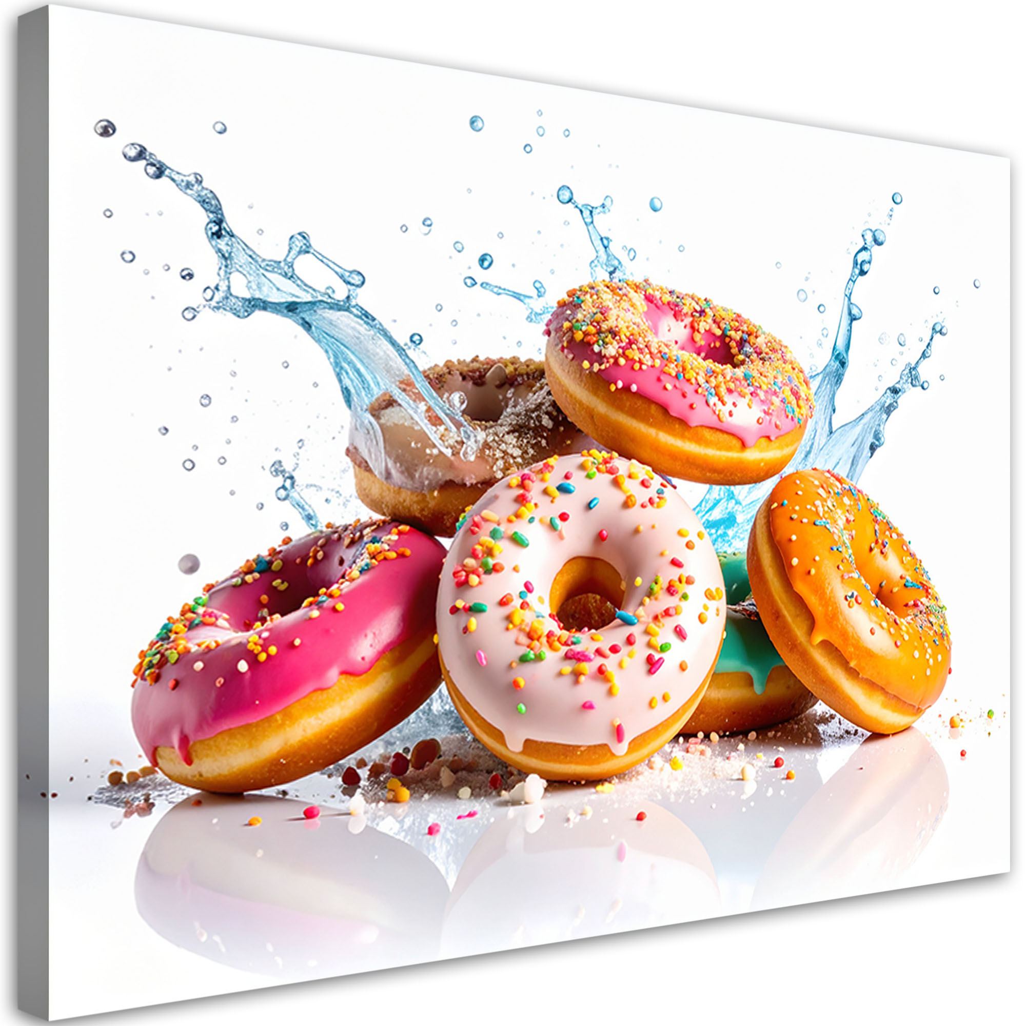 Obraz do kuchni jadalni, Donuty Pączki Ciasteczka 30x20