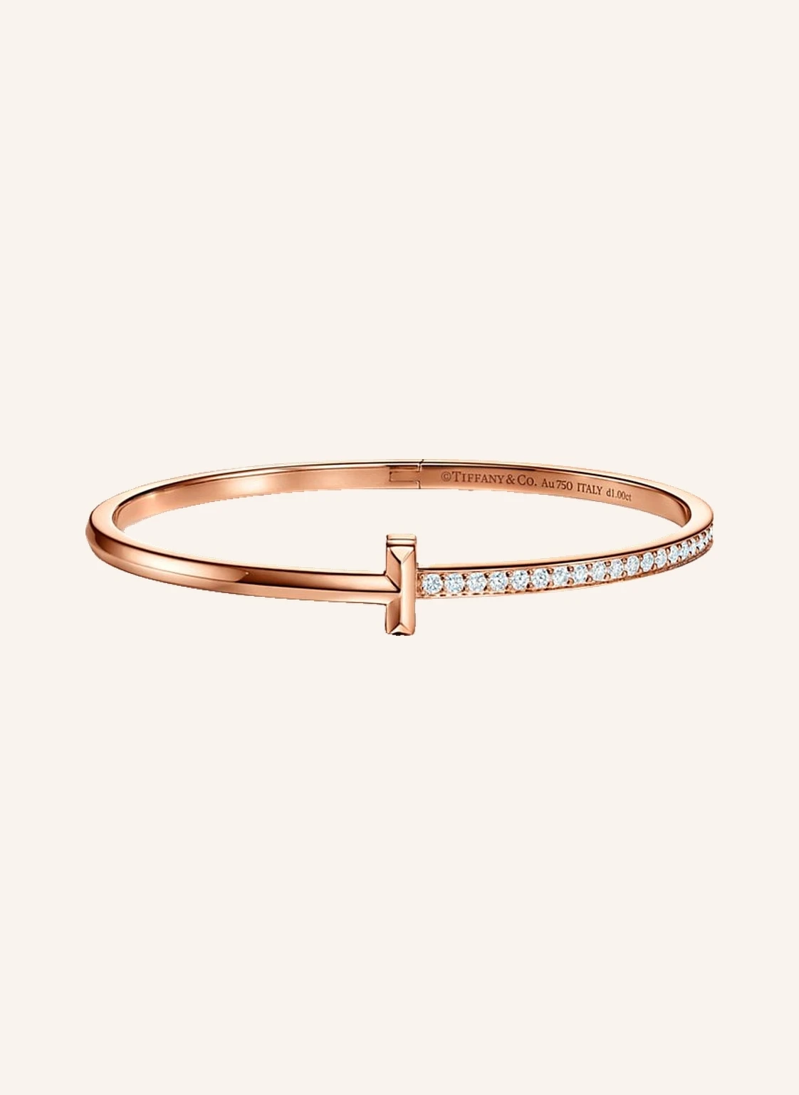 TIFFANY & Co. Armreif TIFFANY T T ONE aus 18 Karat Roségold mit Diamanten