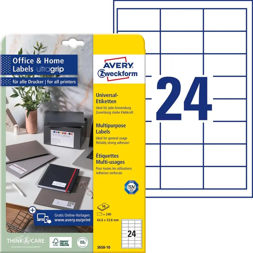 Etiketten 10er-Set Universal-Etiketten