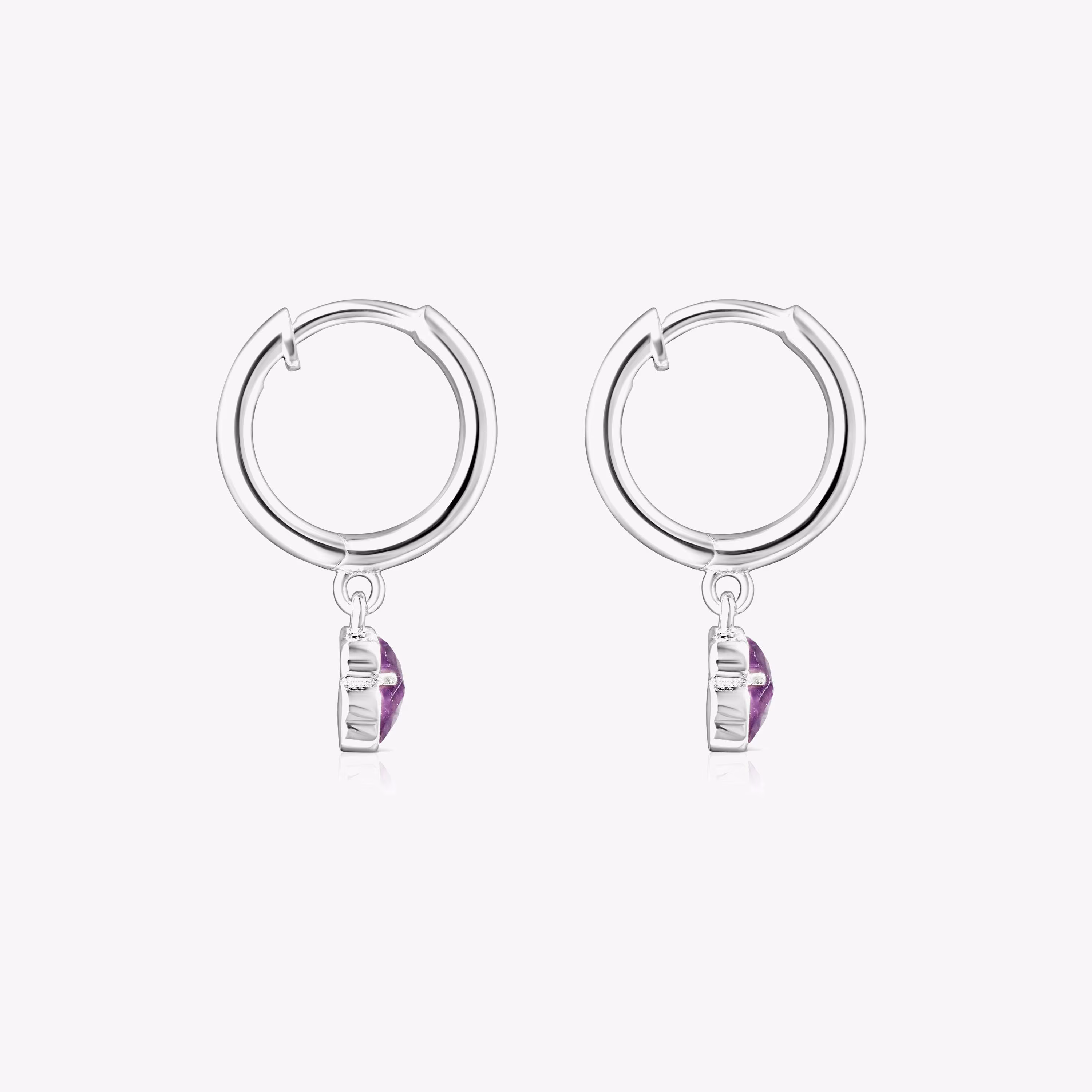 Pendientes de plata y amatista Cool Color