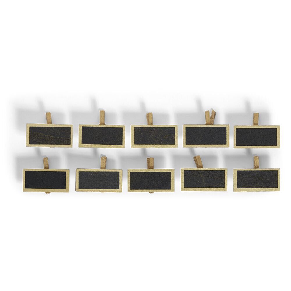 Marque place pince bois avec ardoise x10 (2 modèles)