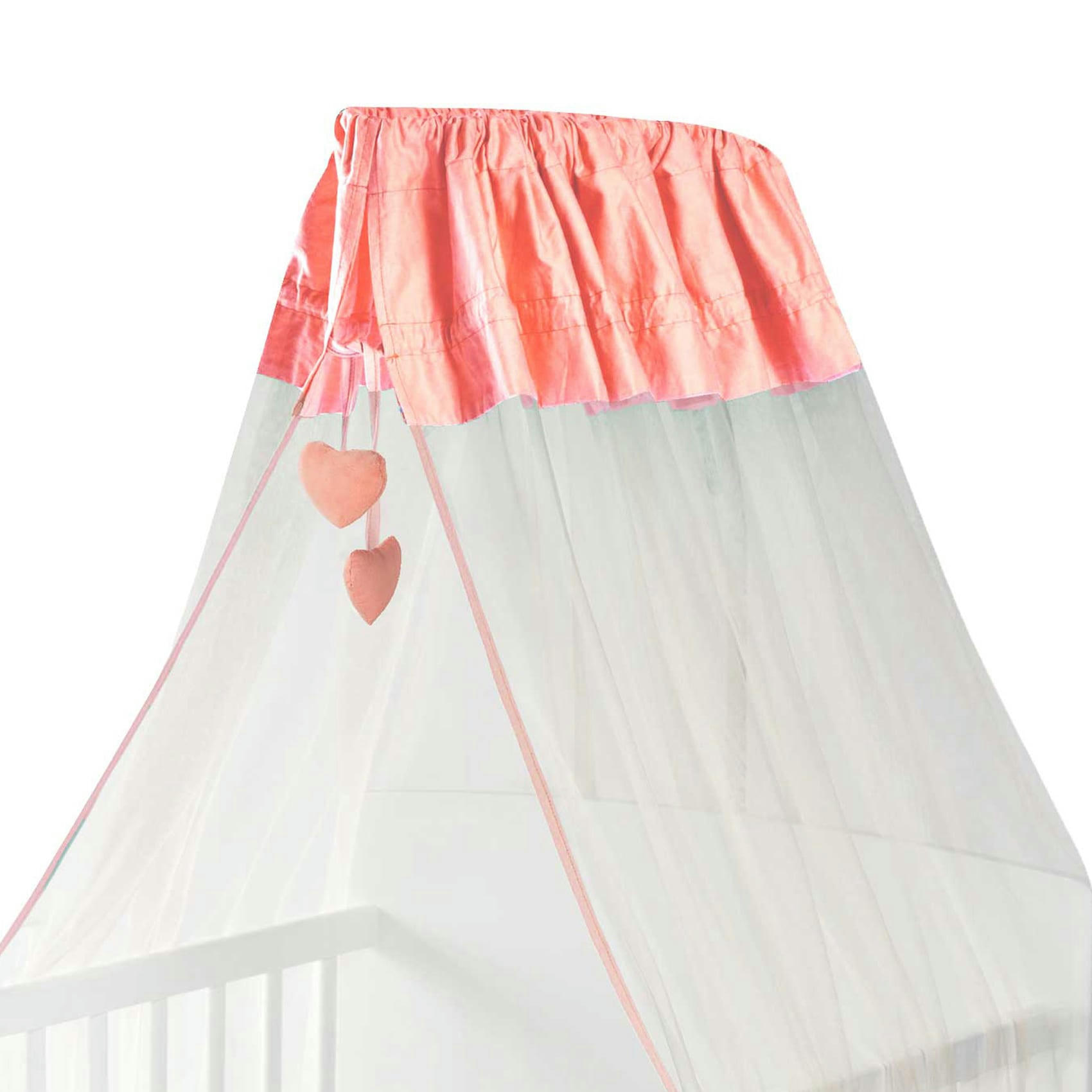 - Ciel de lit enfant Lapinou Corail/Blanc 150x270