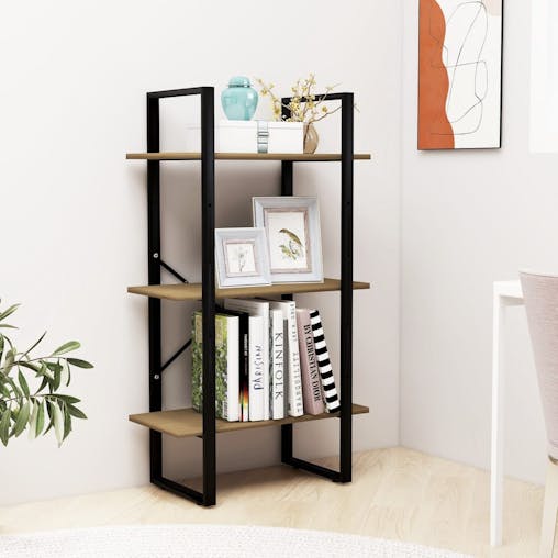 NNEVL Storage Shelf Brown 60x30x105 cm Solid Pine Wood