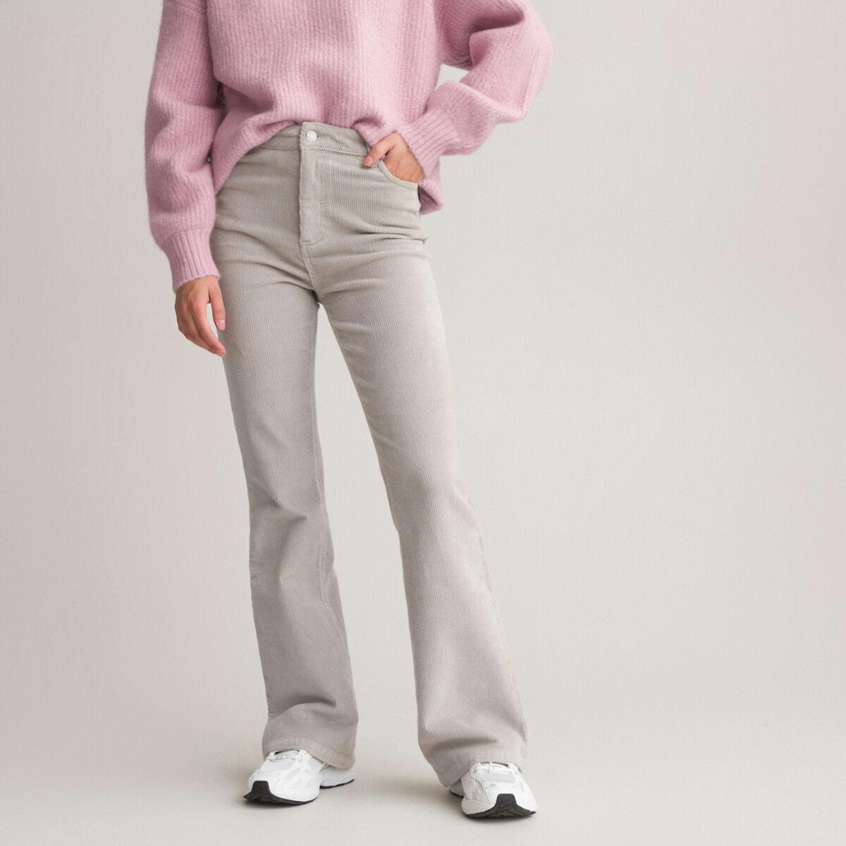Pantalon flare en velours
