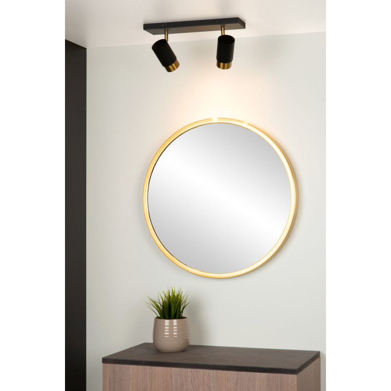 Spot Floris noir et or GU10 2 x 40 W LUCIDE