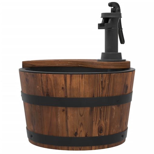 NNEVL Water Fountain with Pump 28x28x34.5 cm Solid Wood Fir