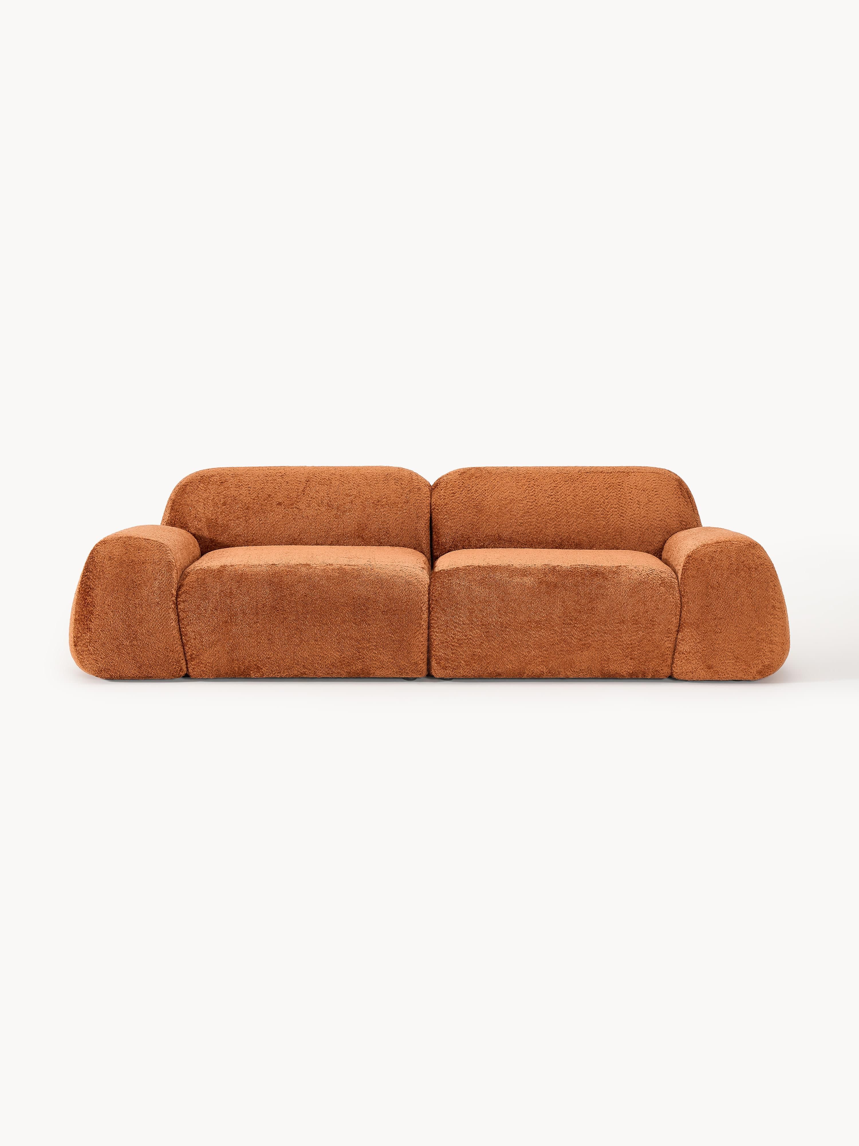 Modulares Sofa Wolke (3-Sitzer) aus Teddy-Bouclé
