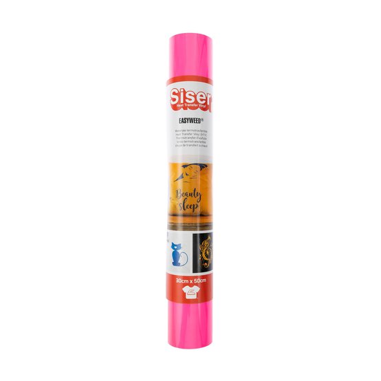 Siser Fluorescent Pink Easyweed Heat Transfer Vinyl 30cm x 50cm