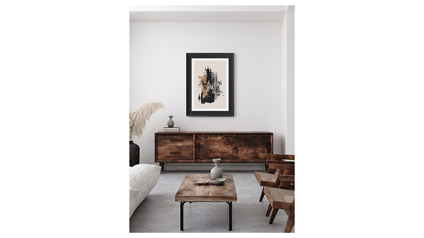 Obraz w ramie Black Spiral Abstract65x85 cm