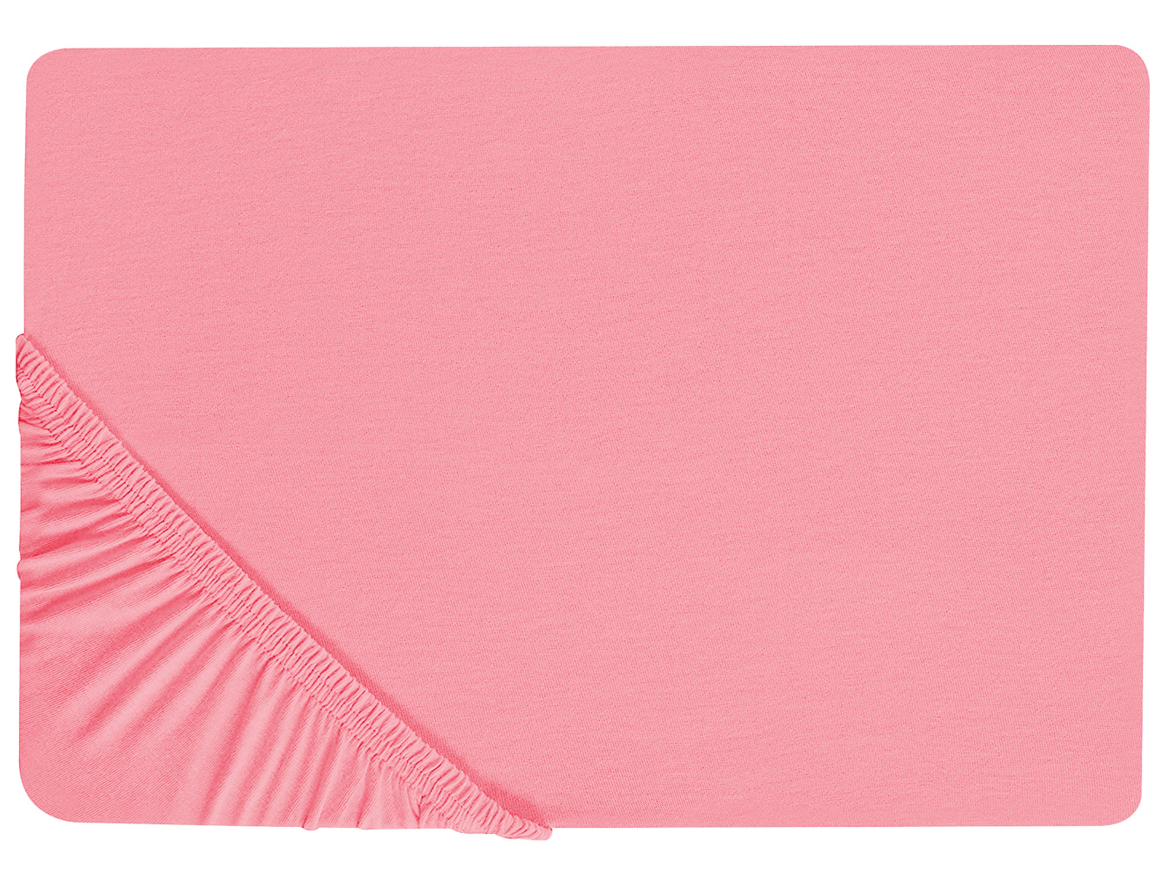 Fitted Sheet JANBU Cotton 140 x 200 cm Coral