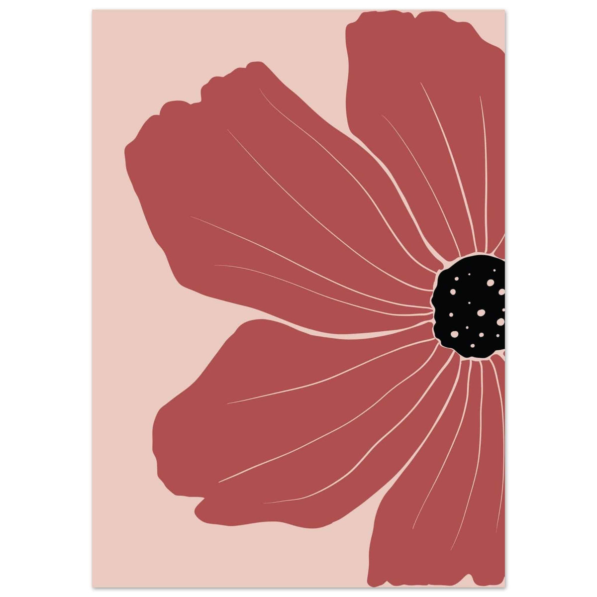Artfulprints Poster Boho – Red poppy  - 50x70 cm - Rood