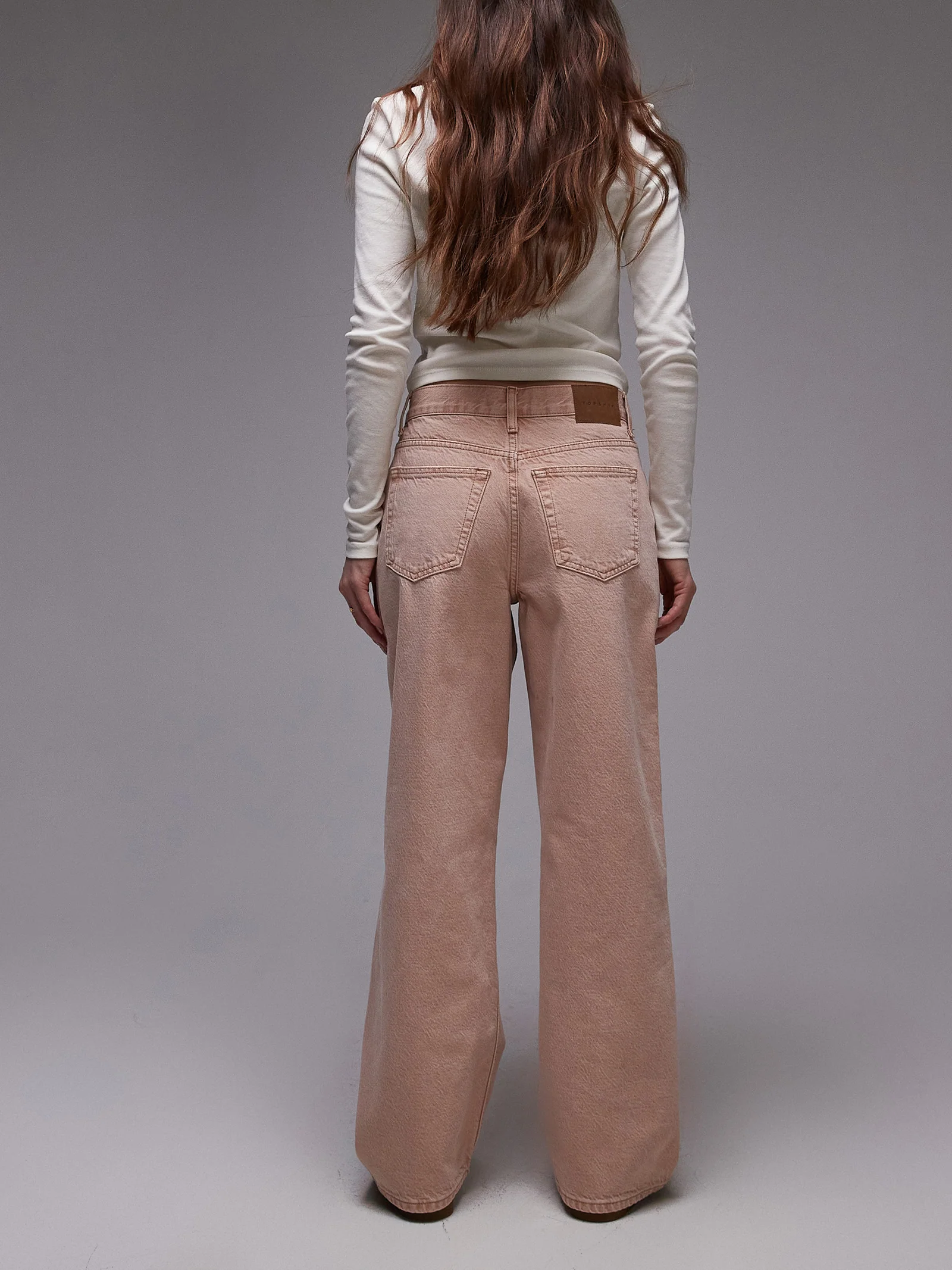 Mid Rise Straight Jeans