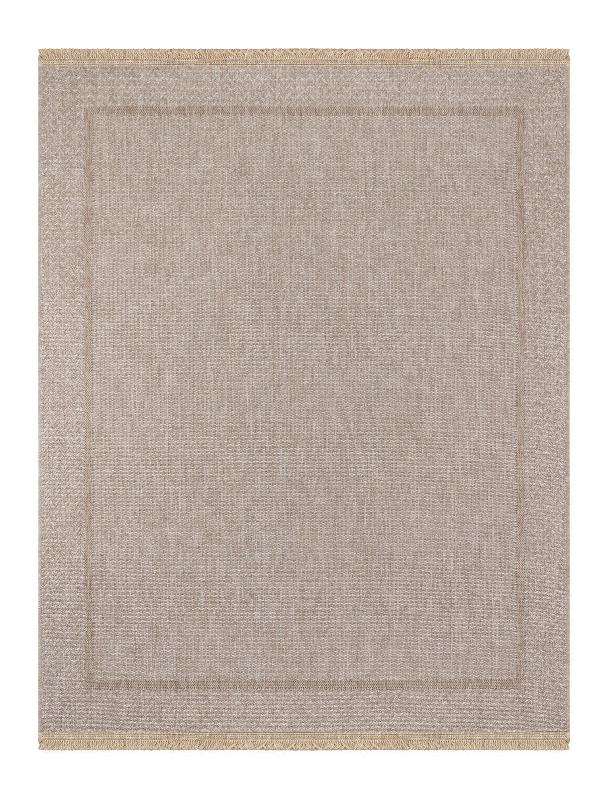 NIKKI - Tapis d'Extérieur/Intérieur Effet Jute Sable/Beige 160x213