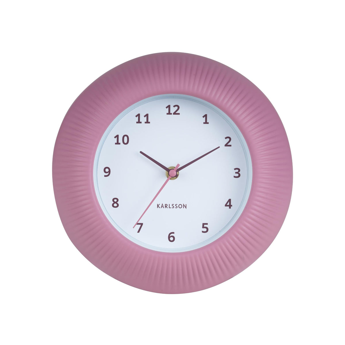 Karlsson wandklok Tender Rib - roze - Ø25cm