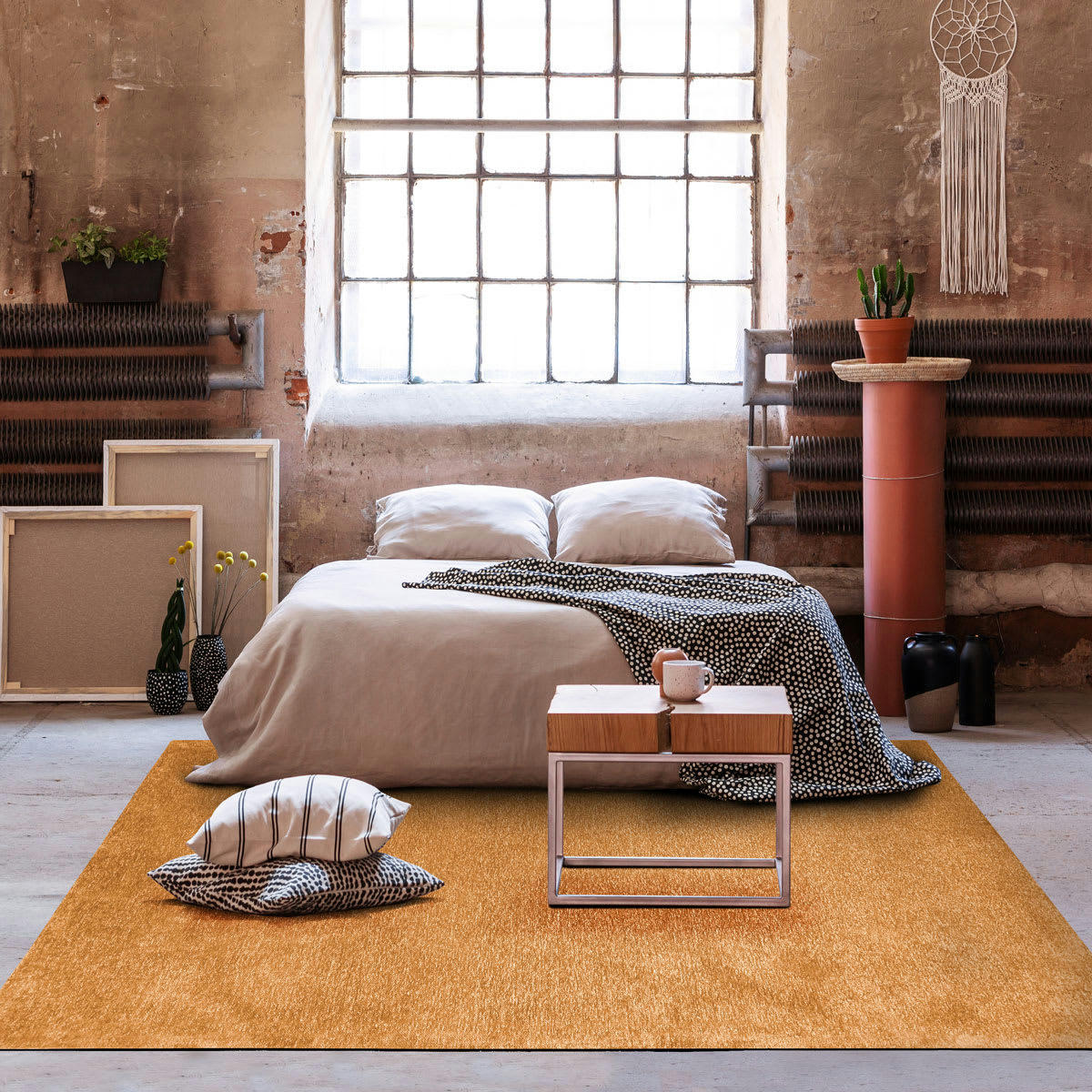 SOLANCE - Tapis lumineux ocre 120x170