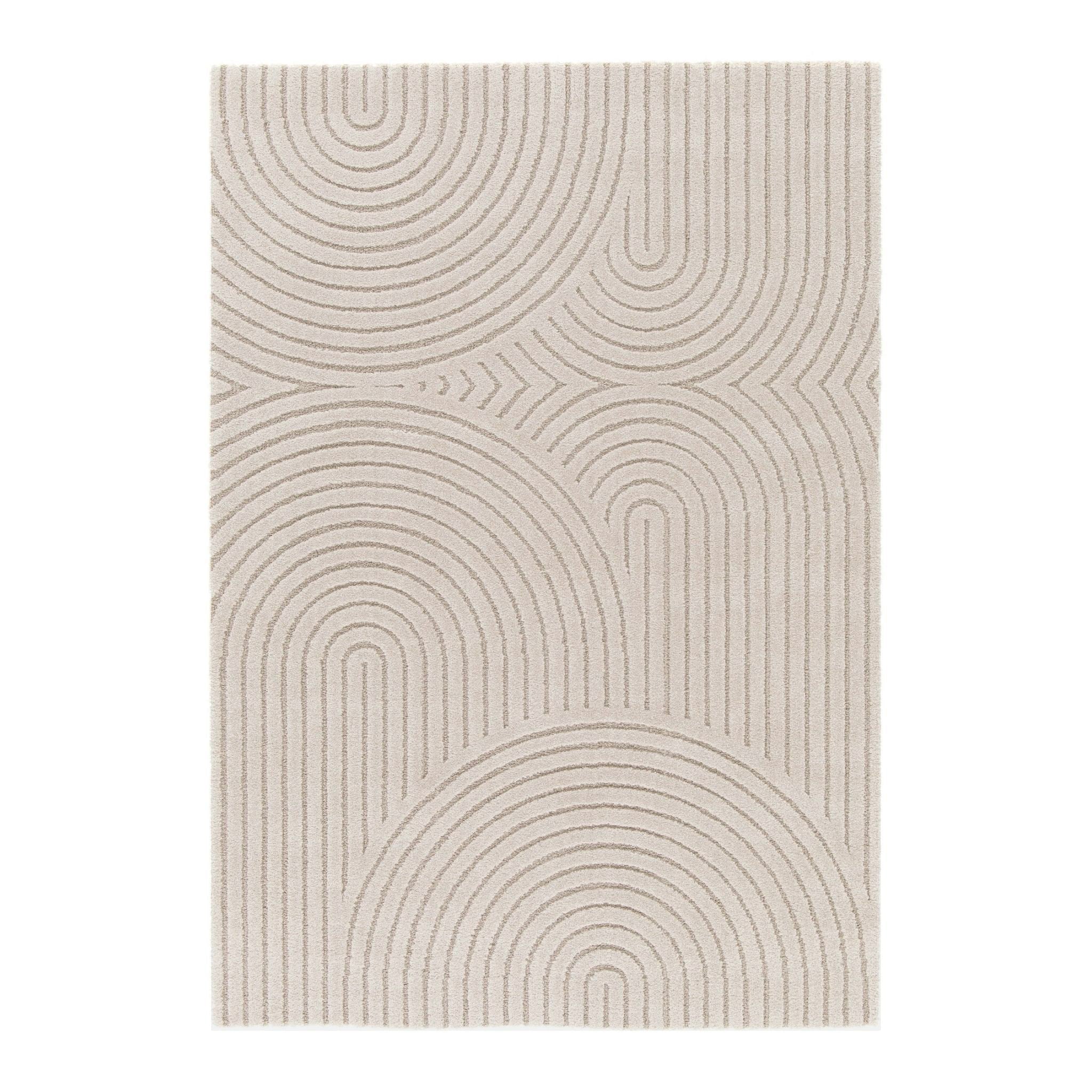 AFK Living vloerkleed Groove - reliëfeffect - beige - 200 x 290 cm