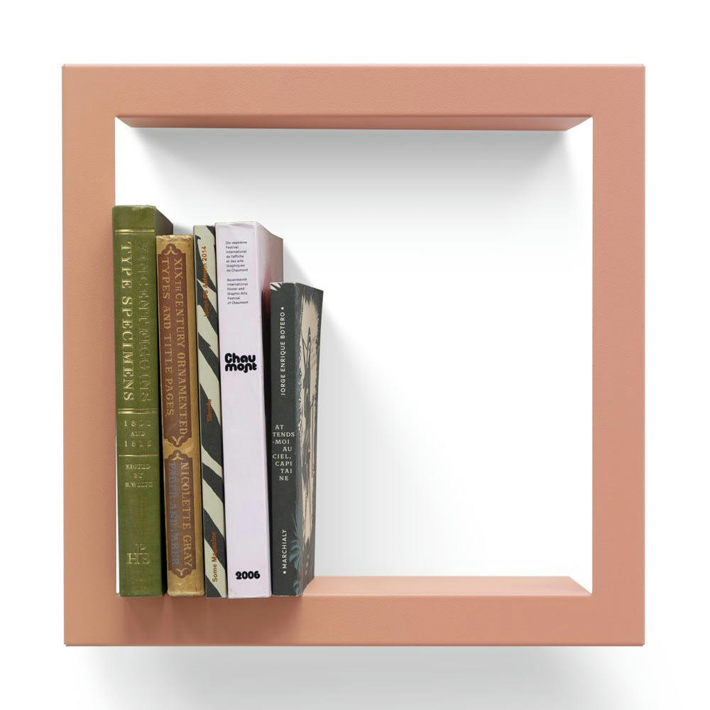 STICK - Etagère design carrée nude 36.8x36.8x13.5cm