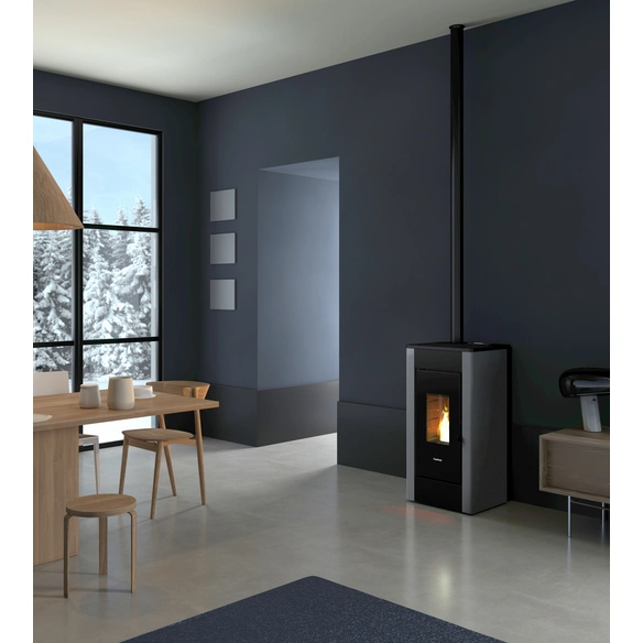 Pelletofen »Sharp 7«, 7 kW, Stahl, titanium