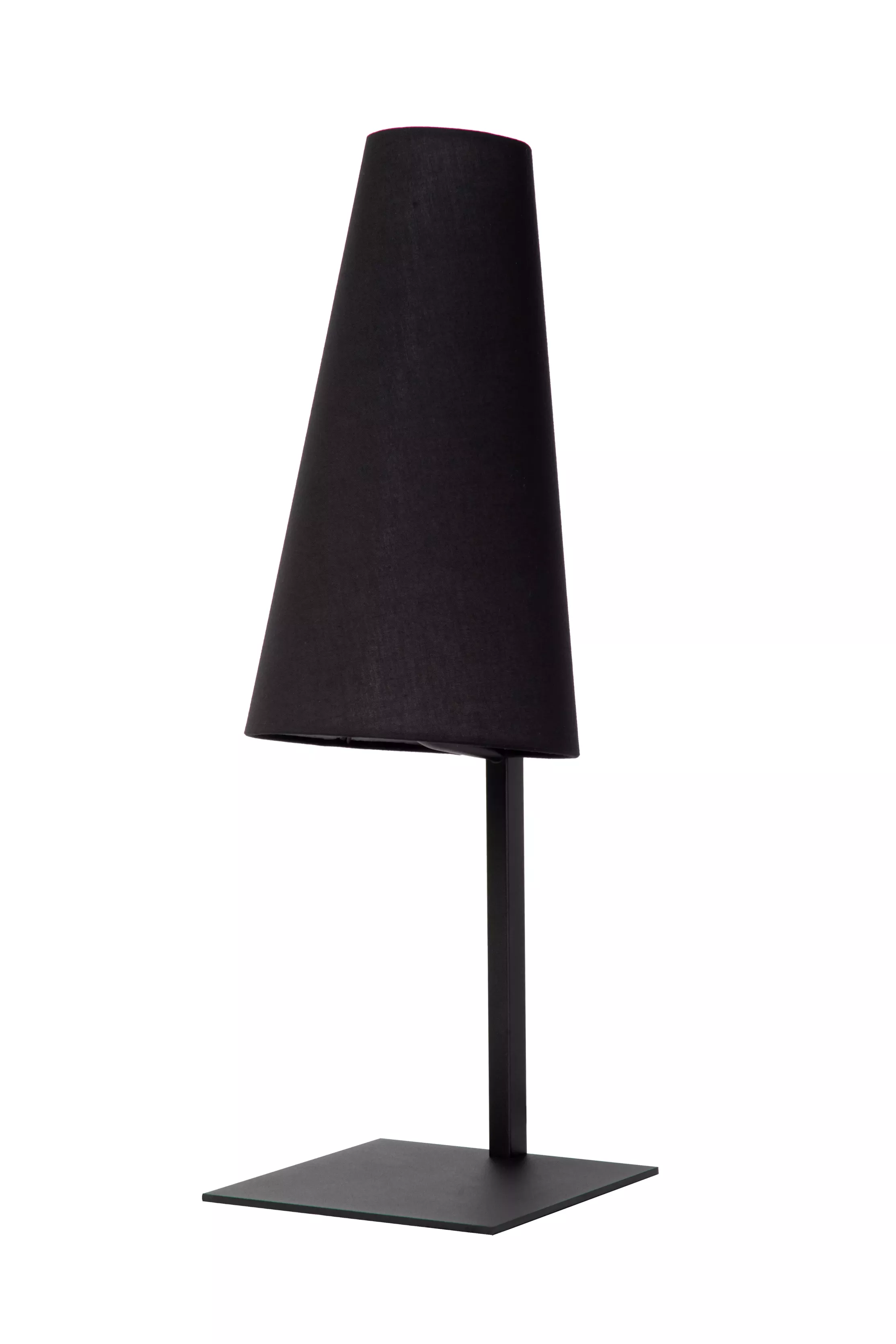 Lampa stołowa z abażurem czarna Gregory 1xE27x60W wys:56cm Lucide