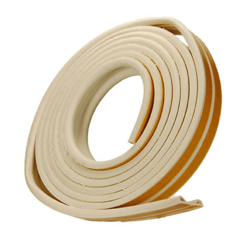 Joint adhésif en caoutchouc profilé P blanc 9 mm x 6 m CONFORTEX