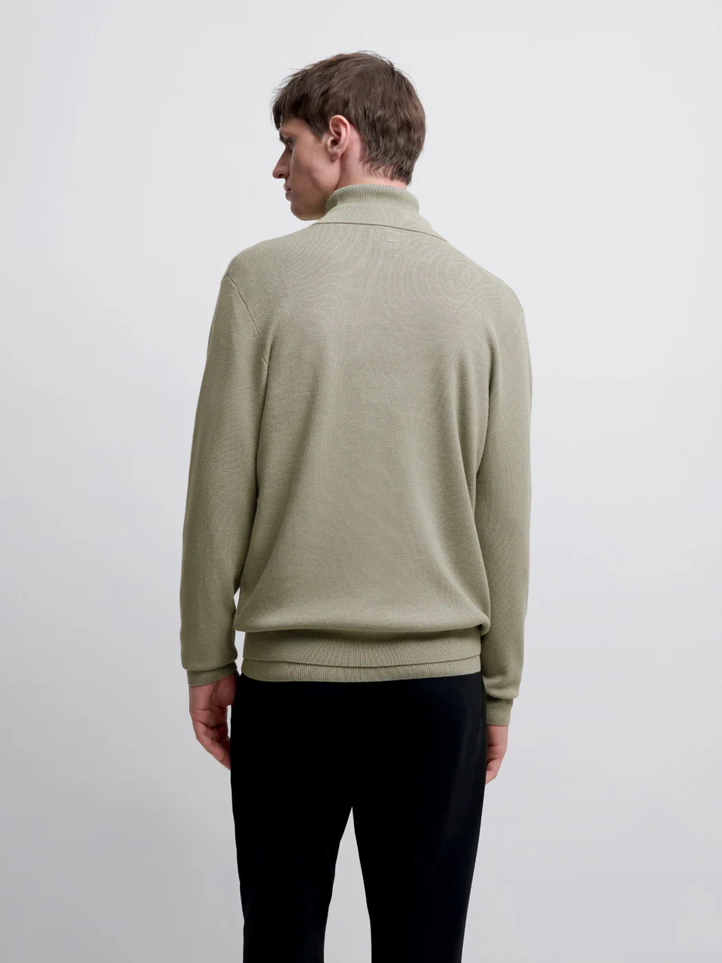 Pull col polo zippé en viscose certifiée