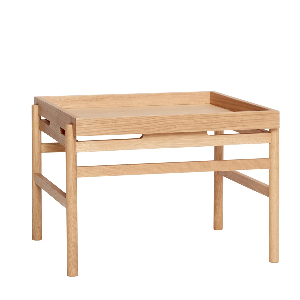 Hübsch Interior - Couchtisch mit Tablettablage, 60 x 63 cm, Eiche