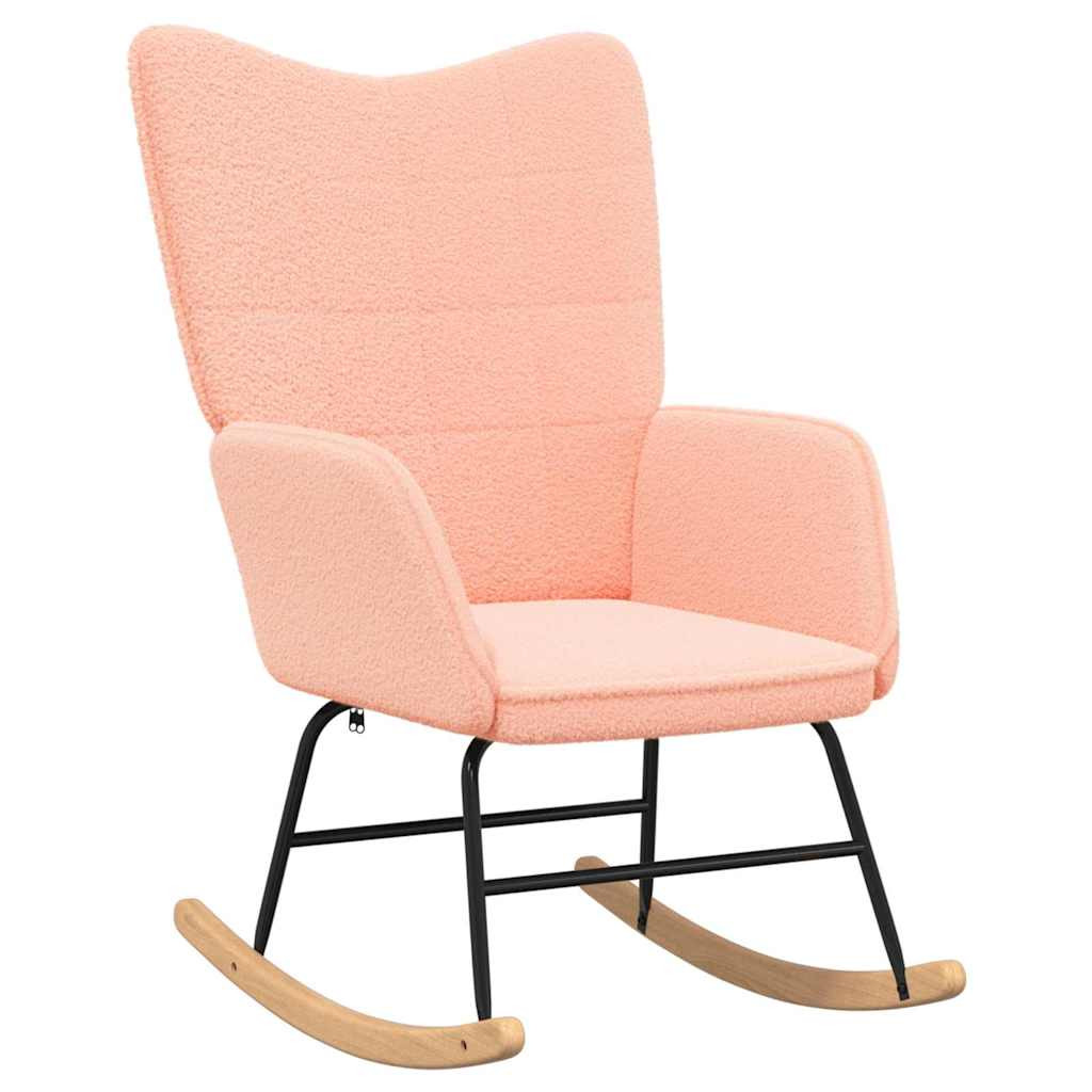 Fotel Wypoczynkowy Różowy Tapicerowany Do Salonu Pokoju 61 x 78 x 98 cm