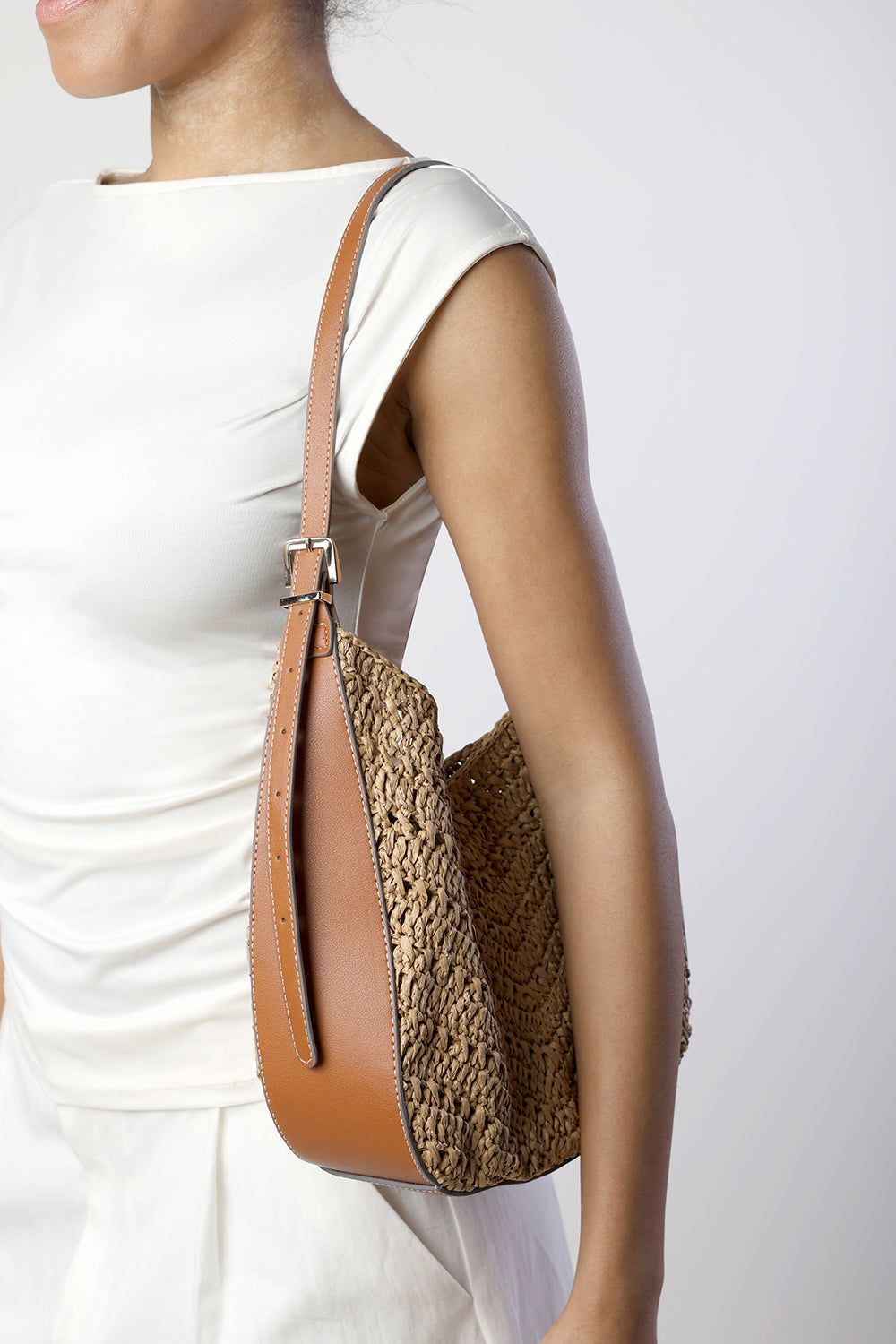 Where's That From Harmoni Woven Natural Fibre Shoulder Bag