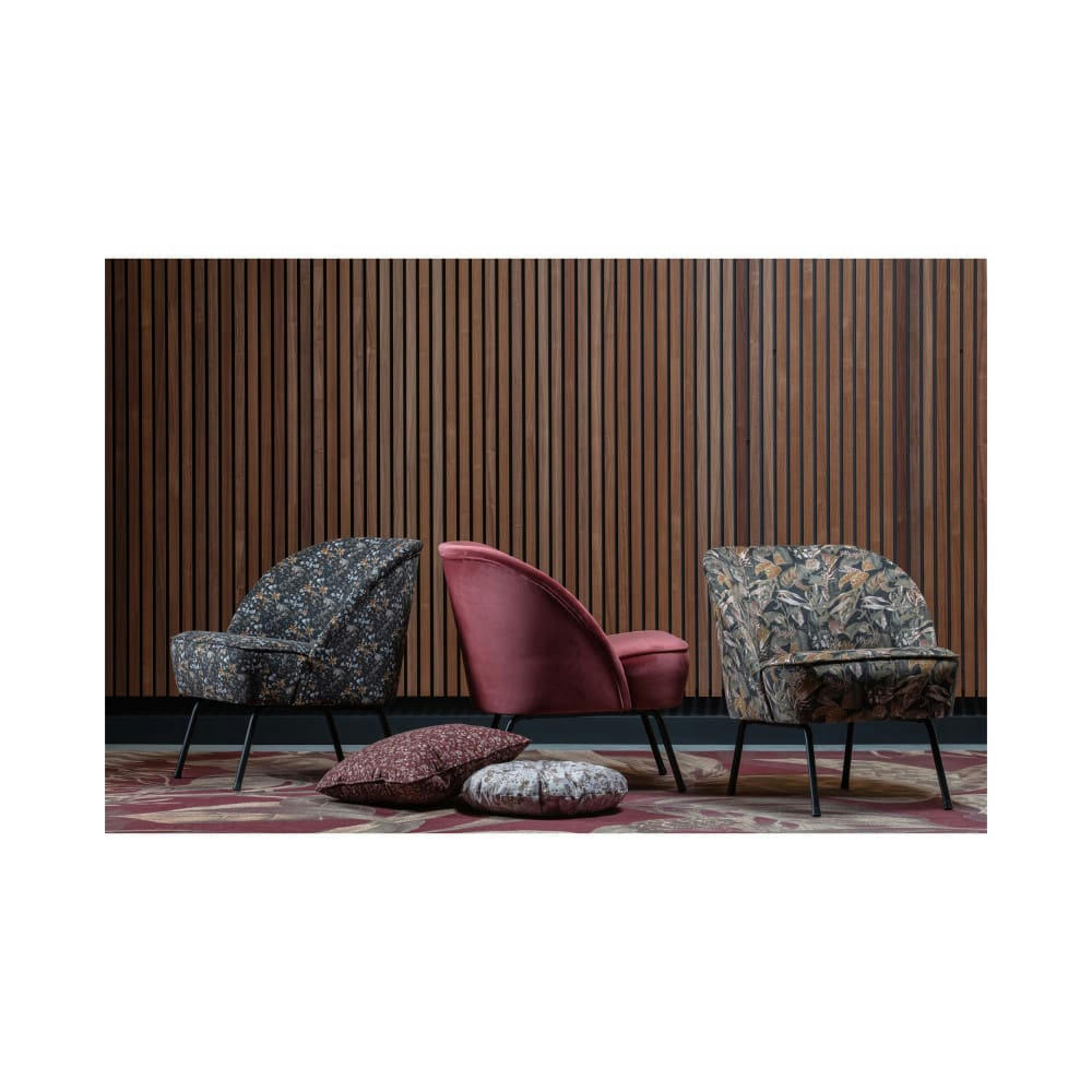 VOGUE - Fauteuil lounge en velours multicolore