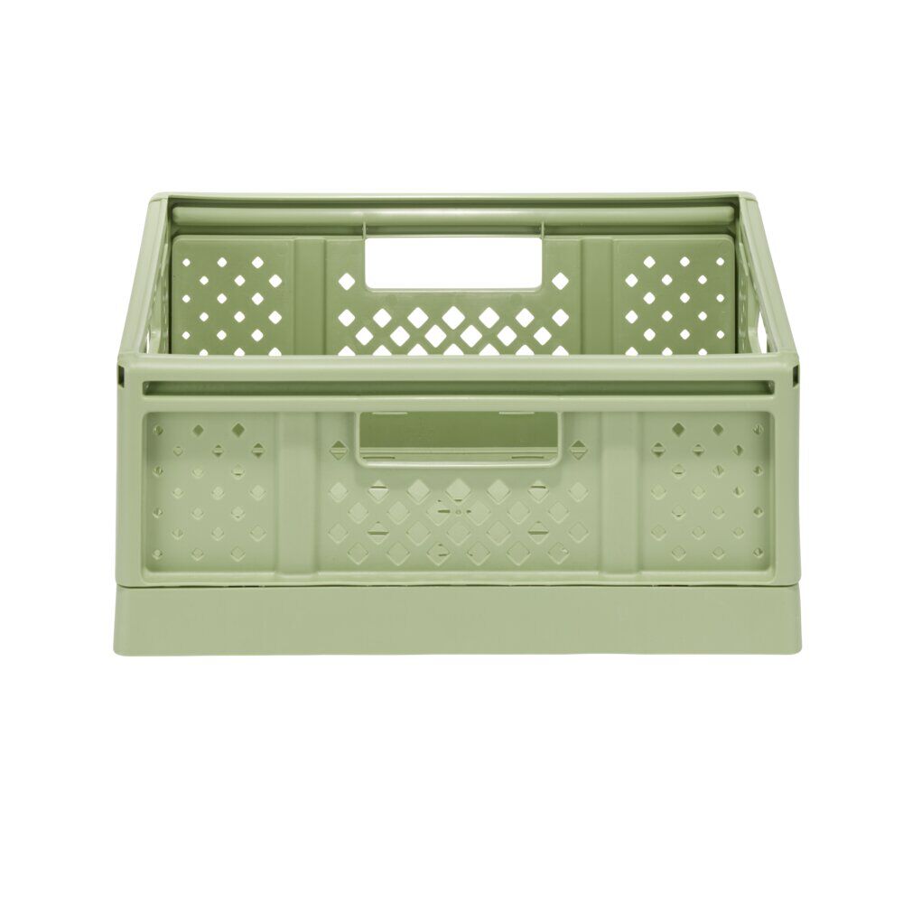 Casier pliant 14L plastique vert 38,5x16,5xH27,5cm