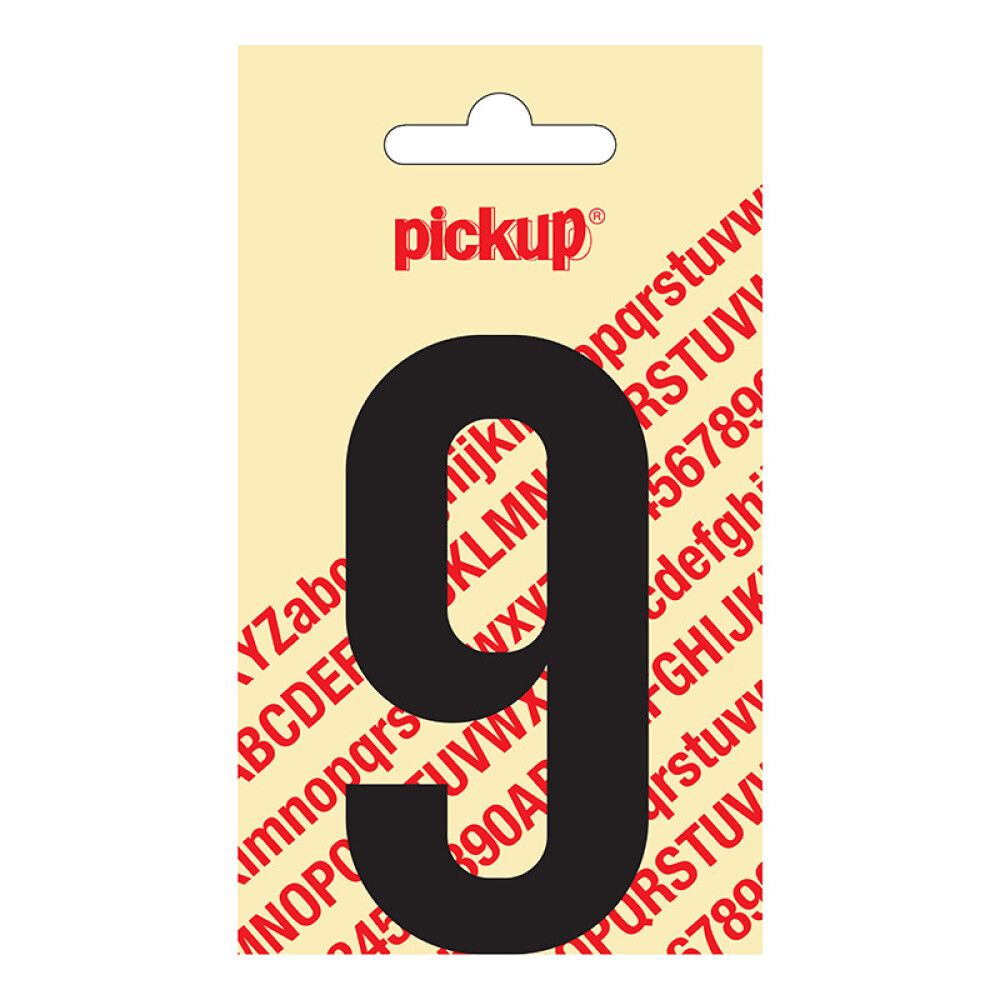 NUMMER PICKUP NOBEL 9 SVART 90 MM SELVKLEBENDE