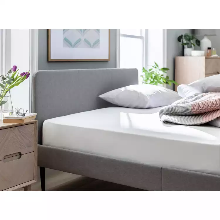 Habitat Cool Cotton Lyocell White Fitted Sheet - Single