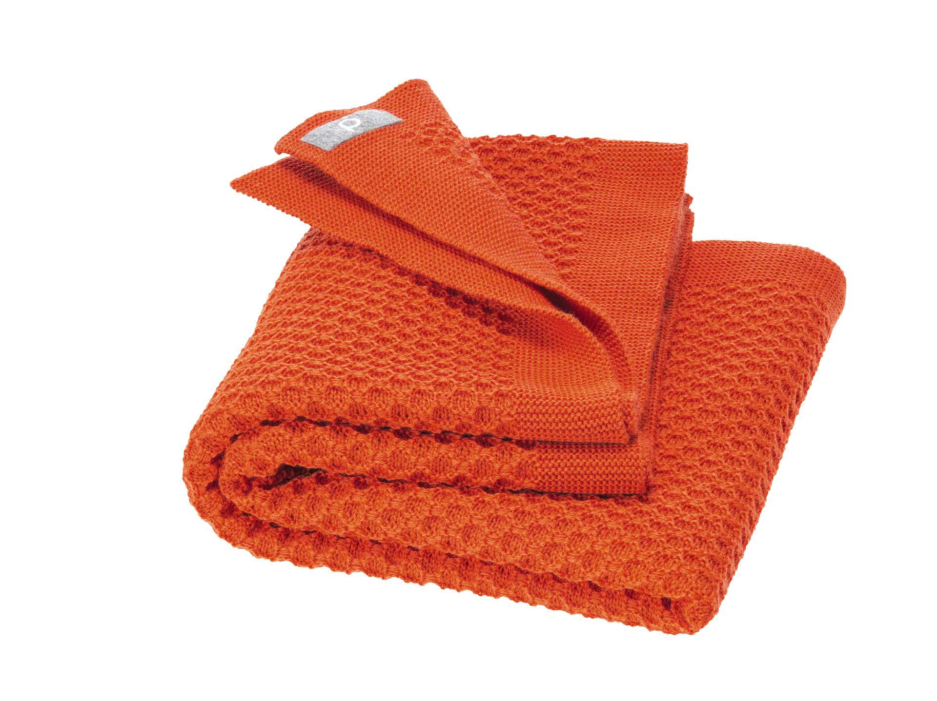 Waben-Strickdecke