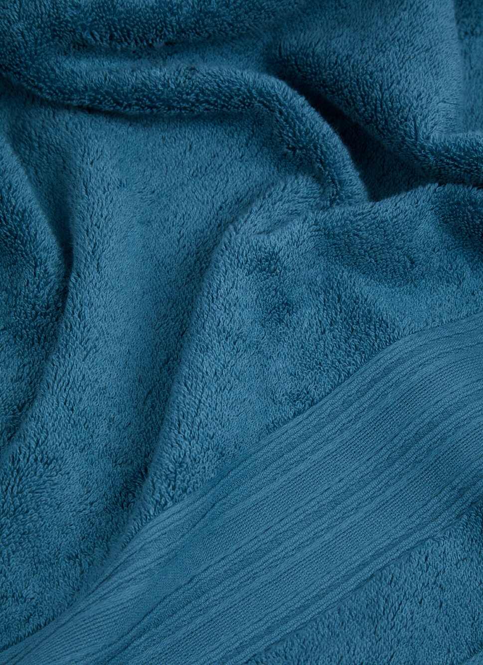 SERVIETTE INVITÉE UNI EN COTON BIO BLEU