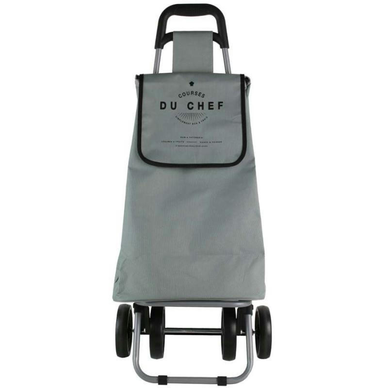 - Chariot de marché courses du chef gris