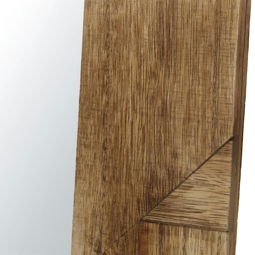 TANZANIA - Grand miroir rectangulaire en bois de paulownia clair 105x181