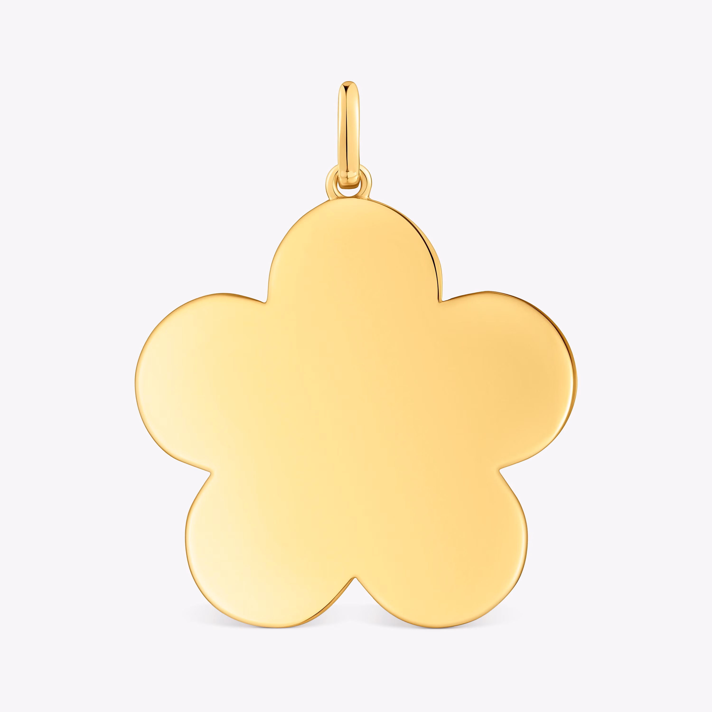 Colgante mediano flor con baño de oro 18 kt sobre plata 27 mm Sweet Dolls