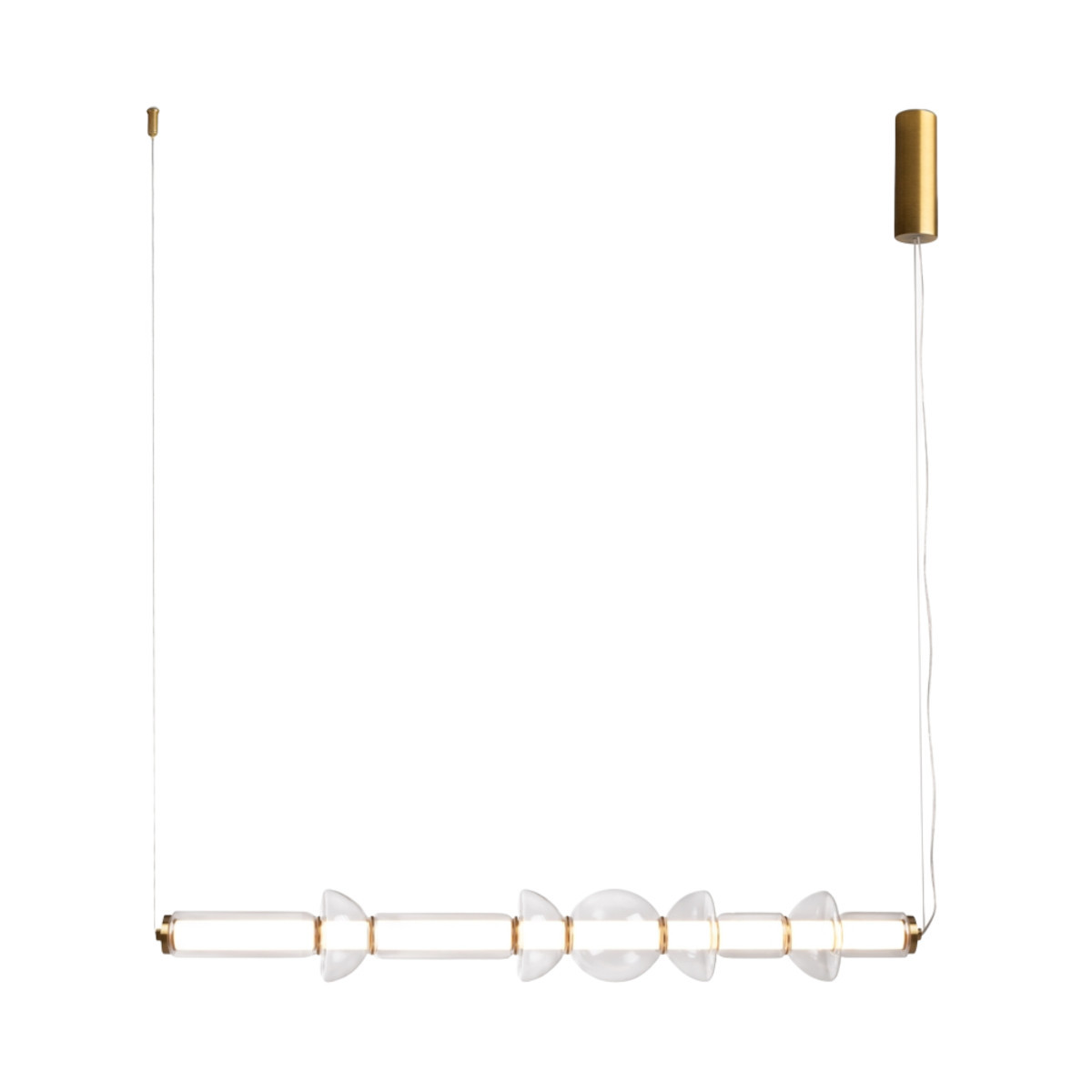 Lampa wisząca Cosmo mosiężno-przezroczysta LED 1x39W 3000K 4800lm Maytoni