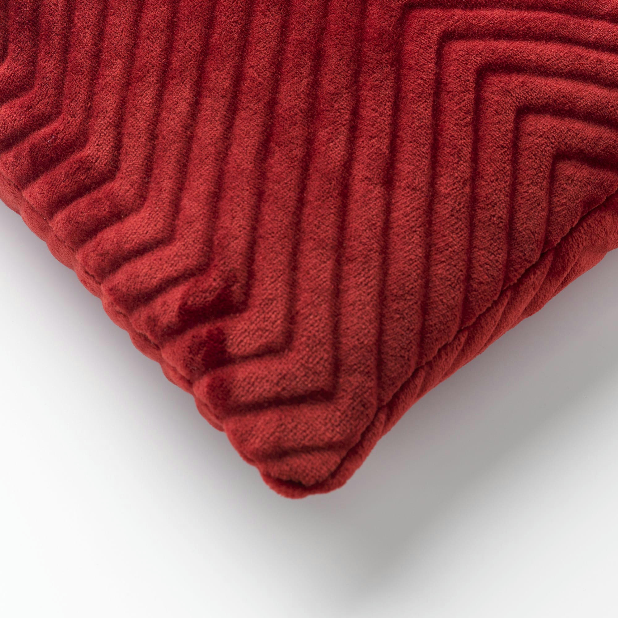 - Housse de coussin rouge en velours-45x45 cm uni