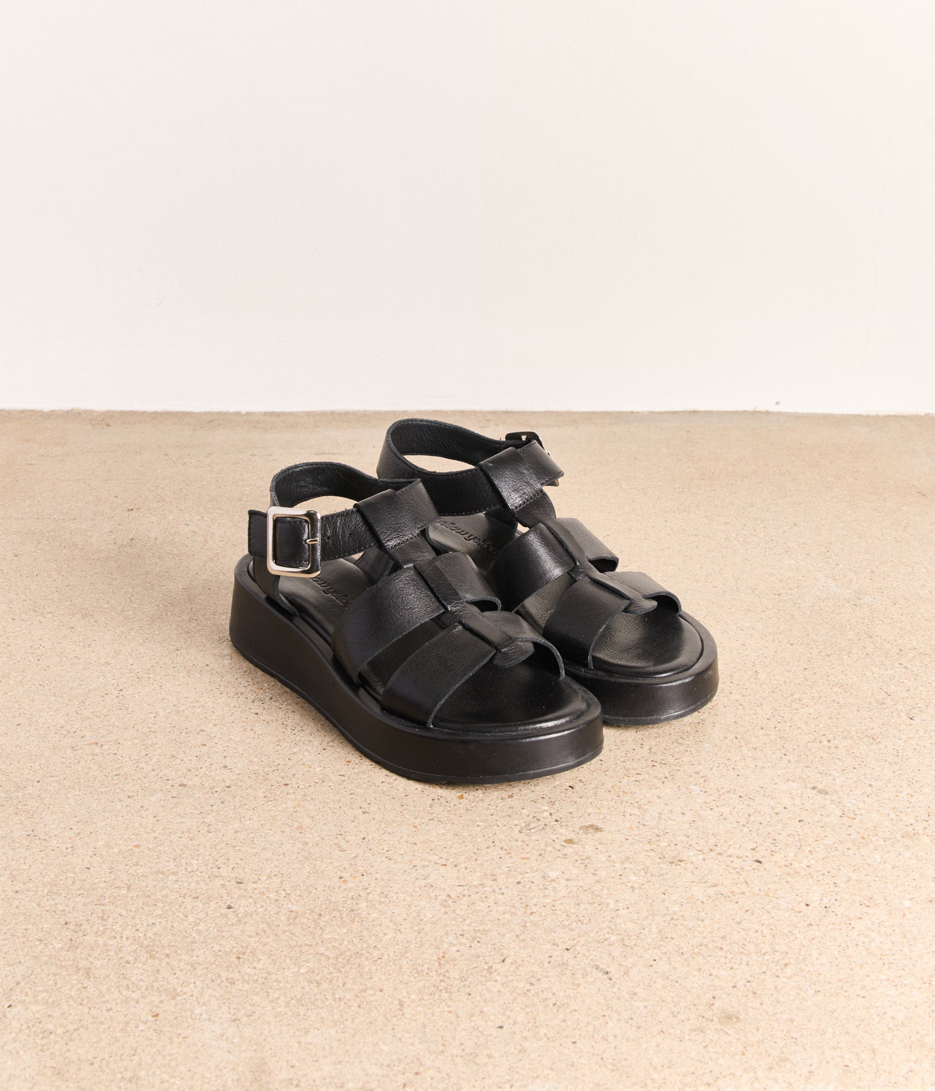 Sandales cuir noir Billie