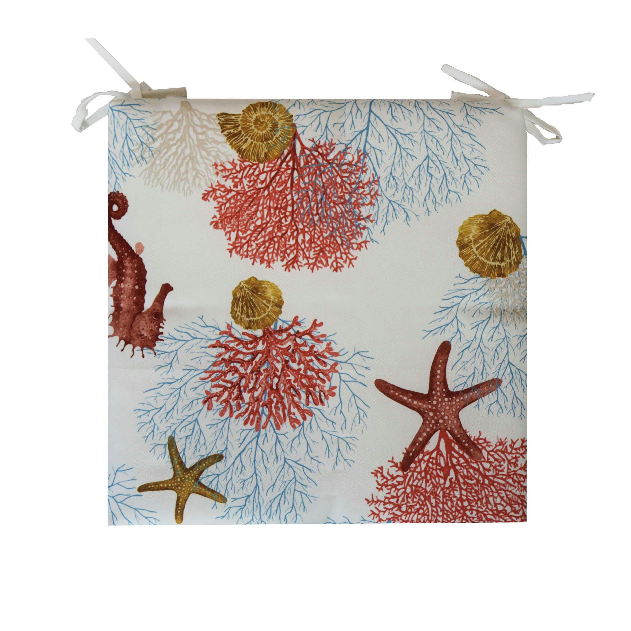 CORAIL GALETTE - Galette extérieur en fibre synthétique blanc 40x40