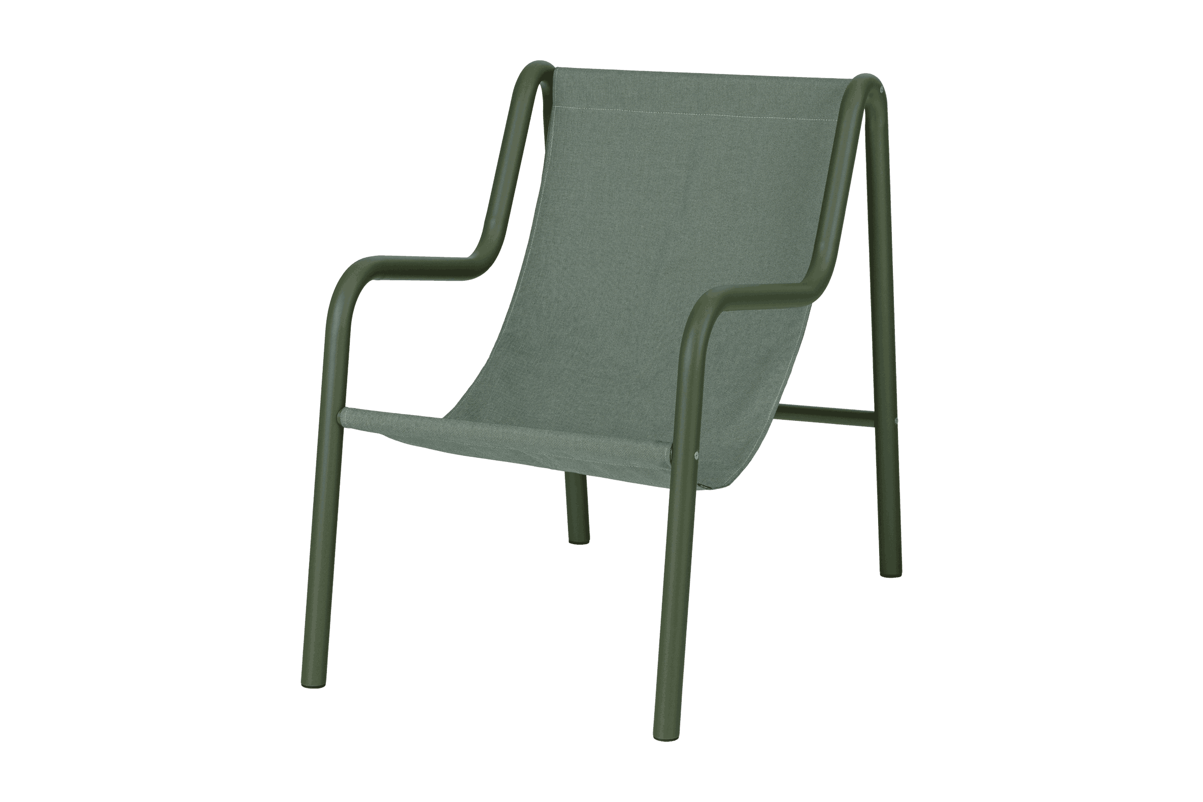 noo.ma Nokk Armchair - Outdoor loungestoel, forest green, stalen frame