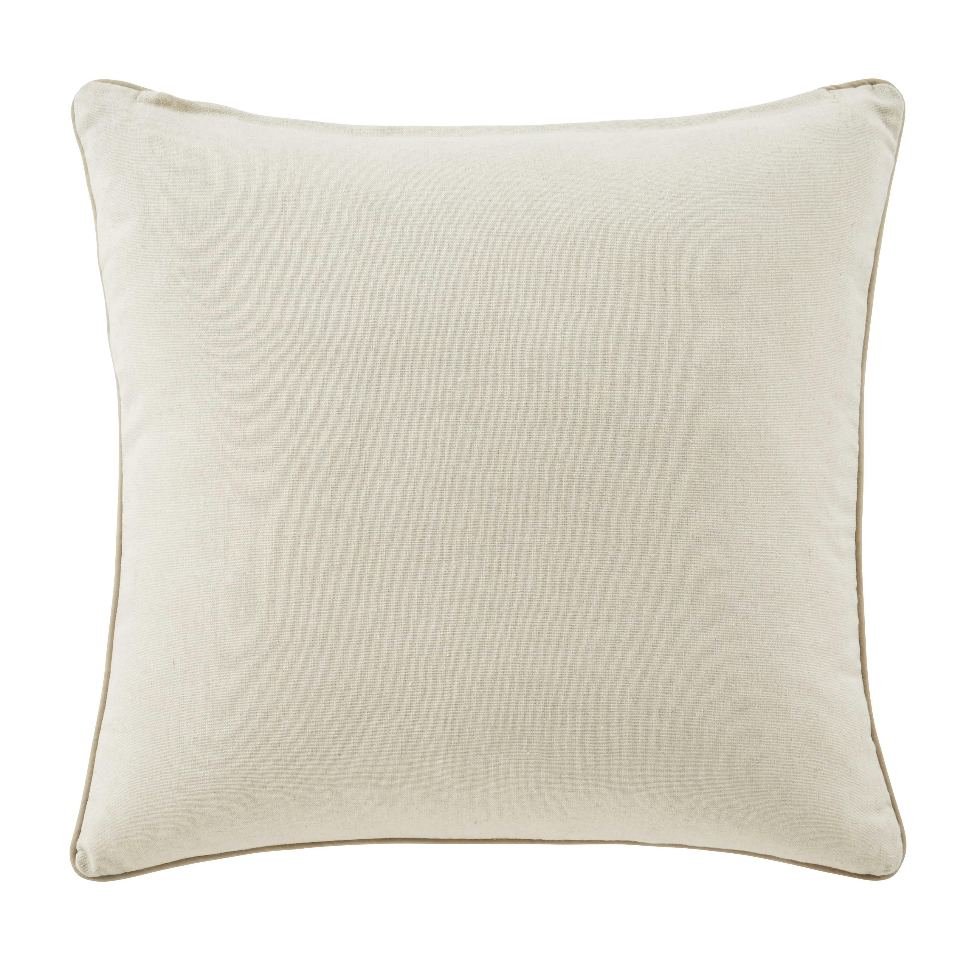 CIVEZZA - Coussin style velours dévoré taupe et lurex 45x45