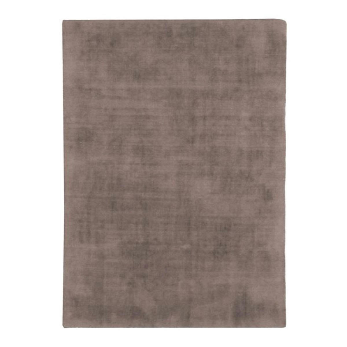 SANTAL - Tapis aspect velours taupe 120x170