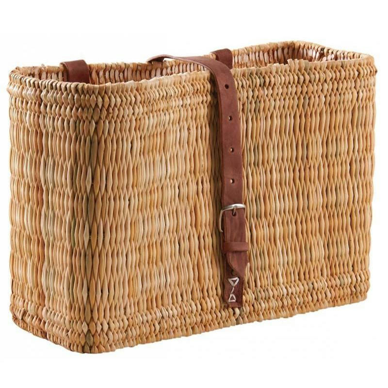 - Panier à vélo en jonc naturel