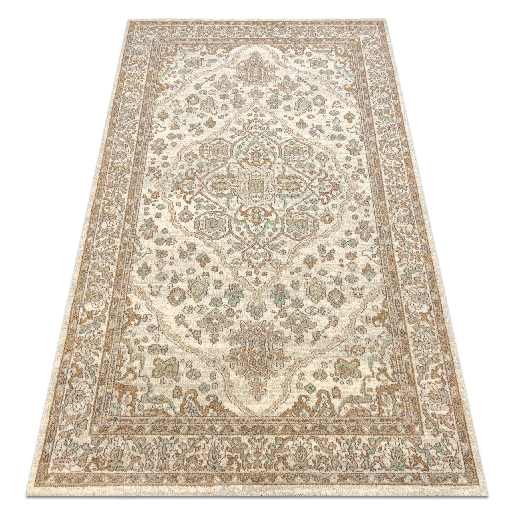 Dywan SOHO 477.01.LA100 wełniany OSTA - Ornament, rozeta beż 80x160 cm