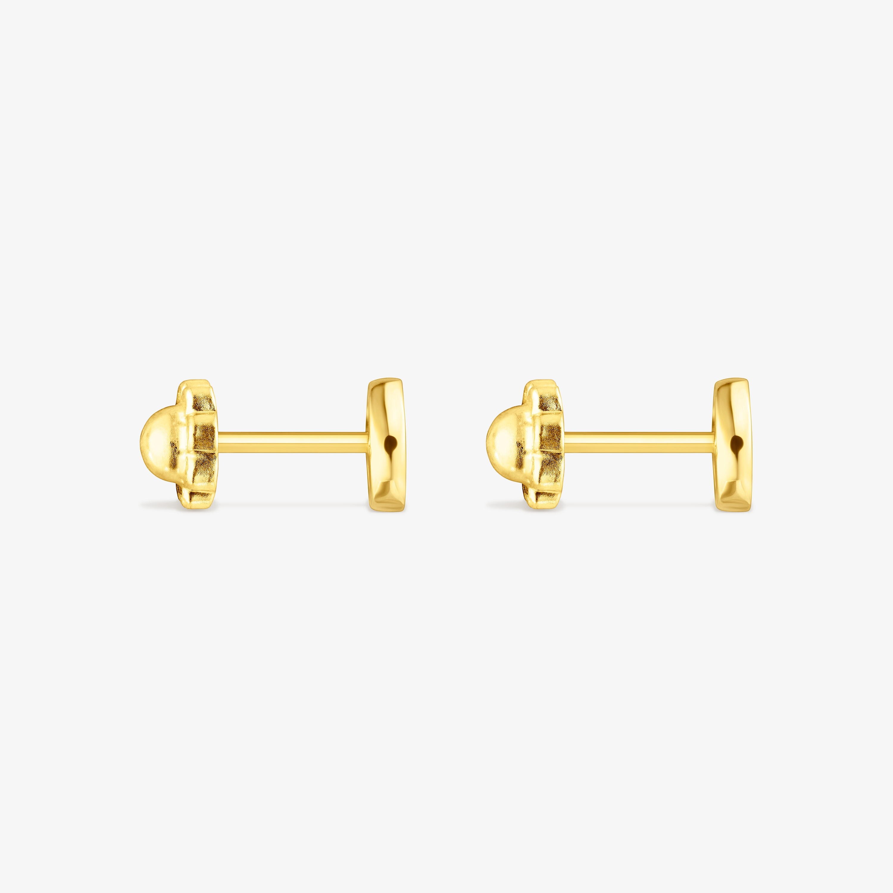 Pendientes de oro con nácar 0,6cm. Camee