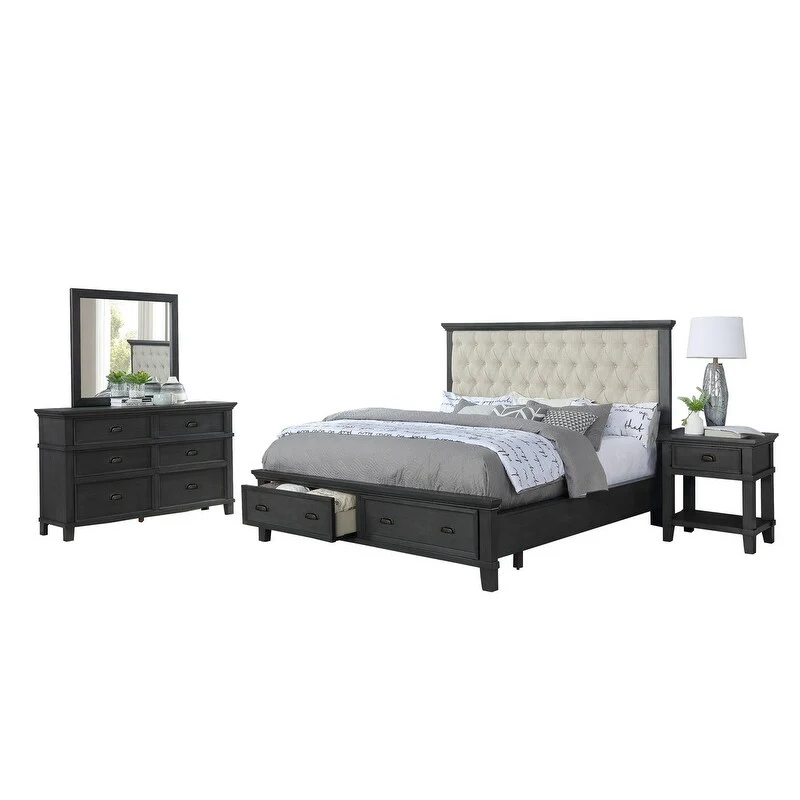 Best Quality Furniture Sandy 4-Piece Bedroom Set