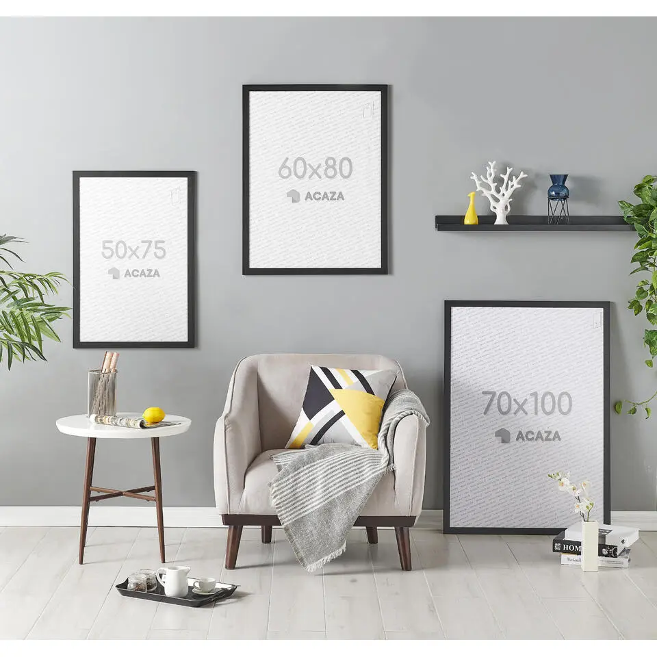 Fotokader - 50x75cm - Foto Lijst in MDF Hout - Zwart